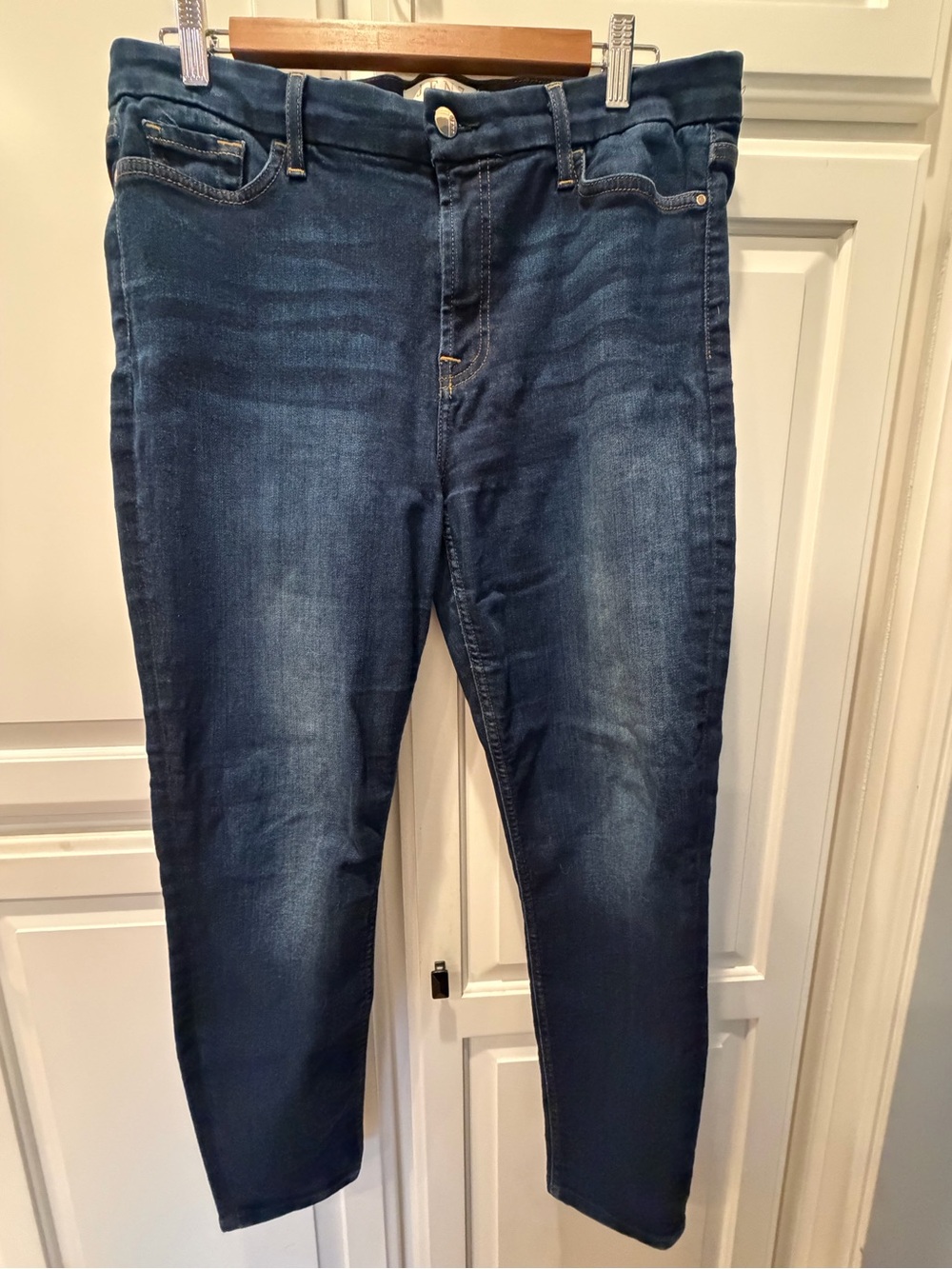 Jen7 by 7 For All Mankind Slim Jeans in Dark Blue Denim
